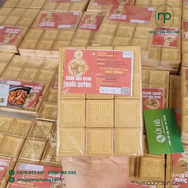 in tem nhãn bánh đậu xanh giá rẻ